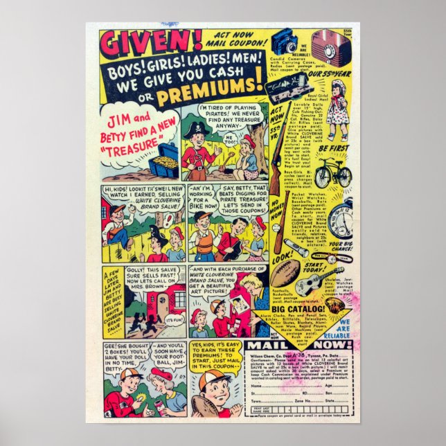 Poster Anúncios Vintage (Frente)