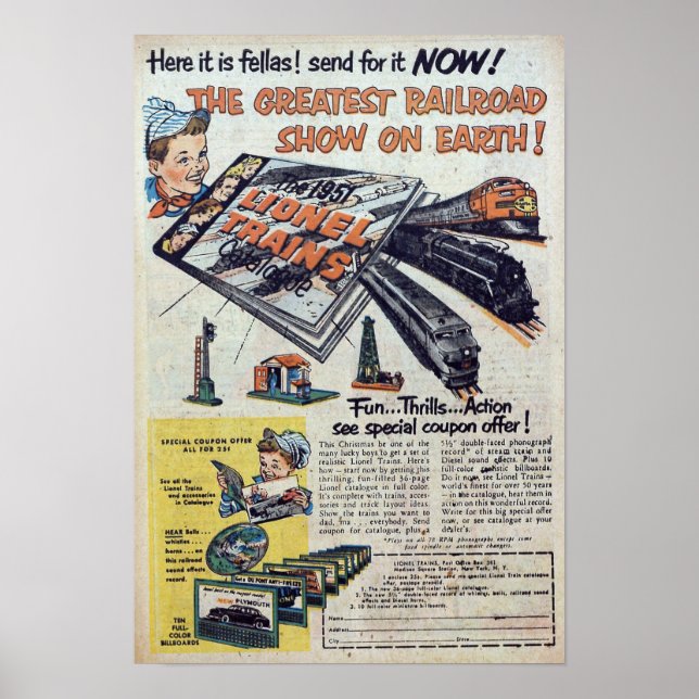 Poster Anúncios Vintage (Frente)