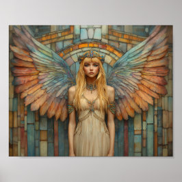 Poster Anunnaki Deusa Ninhursag Mosaic Art Nouveau