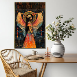 Poster Anunnaki Star Goddese Inanna Abstrato Mosaic Art