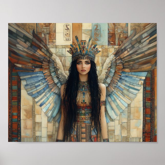 Poster Anunnaki Star Goddese Inanna Mosaic Art Nouveau (Frente)