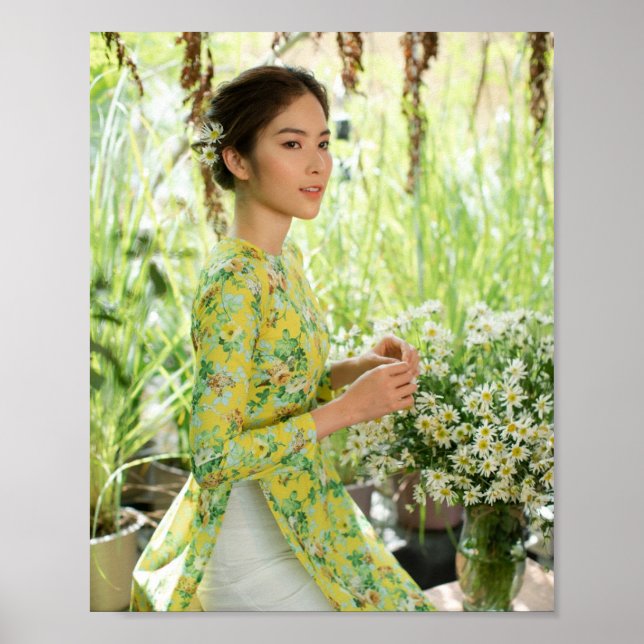 Poster Ao Dai Tradicional Vietname (Frente)