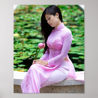 Poster Ao Dai Tradicional Vietname