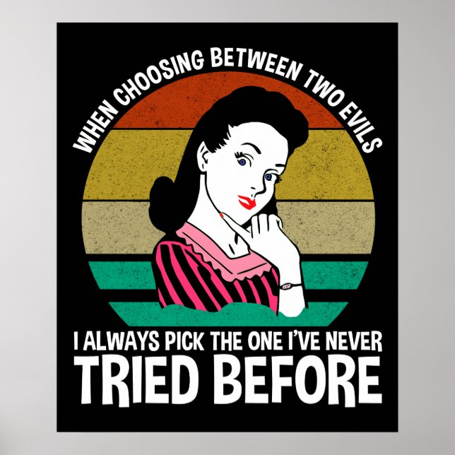 Poster Ao Escolher Entre Dois Mau (Frente)
