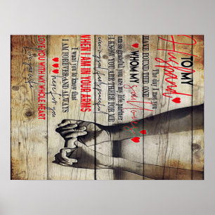 Poster Ao Meu Marido Presente Novo Presente Adorável