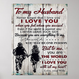 Poster Ao Meu Marido Presente Novo presente doméstico