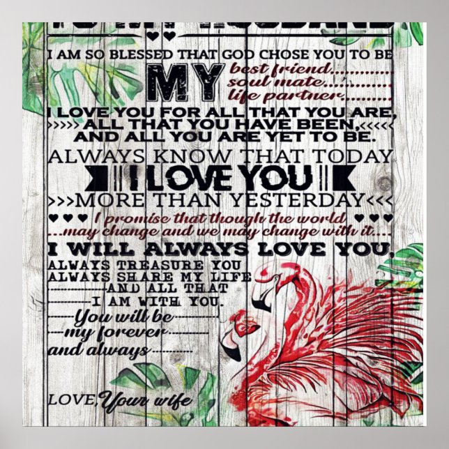 Poster Ao Meu Marido Presente | Oferta de cotações em bra (Frente)