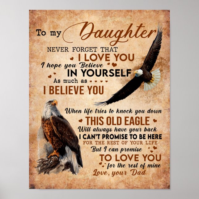 Poster Ao Meu Presente, Pai E Filha, Eagle Lover (Frente)