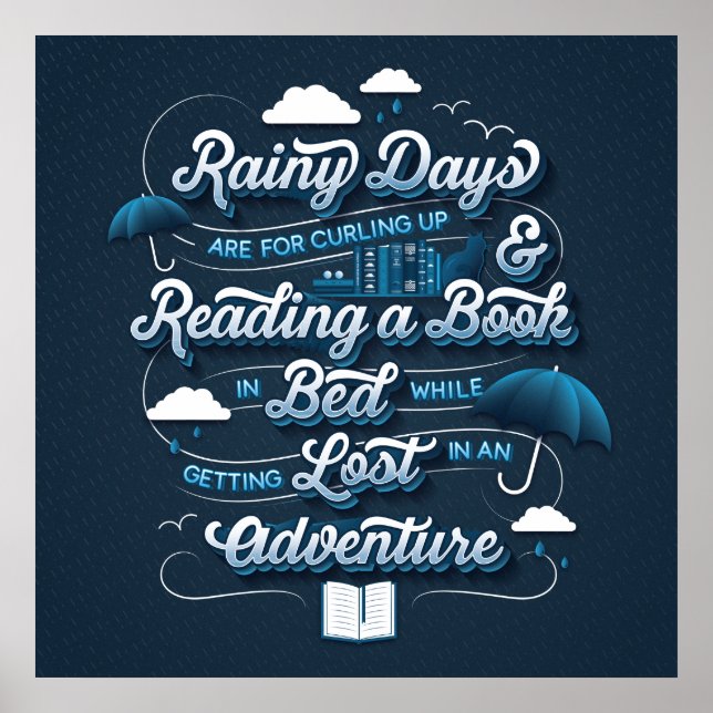 Poster ao Quadrado Rainy Day Adventure II (24x24) (Frente)