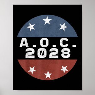 Poster Aoc 2028 Pelo Presidente Alexandria Ocascio-cortez
