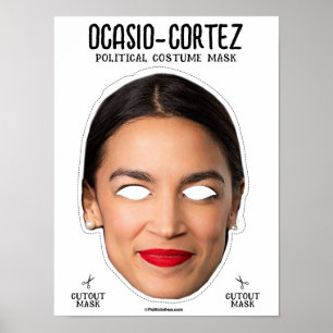 Poster AOC Alexandria Ocasio-Cortez Costume Mask