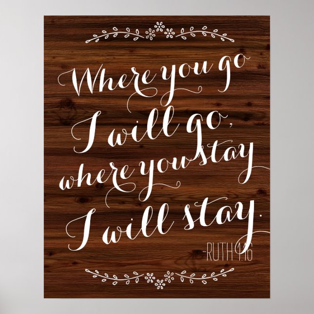 Póster Aonde você for eu vou onde você ficar (Frente)