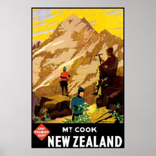 Póster Aoraki Mount Cook Nova Zelândia