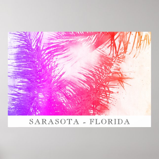 Poster *~* AP25 Viagem Exotic Palm Trees - Personalizar (Frente)