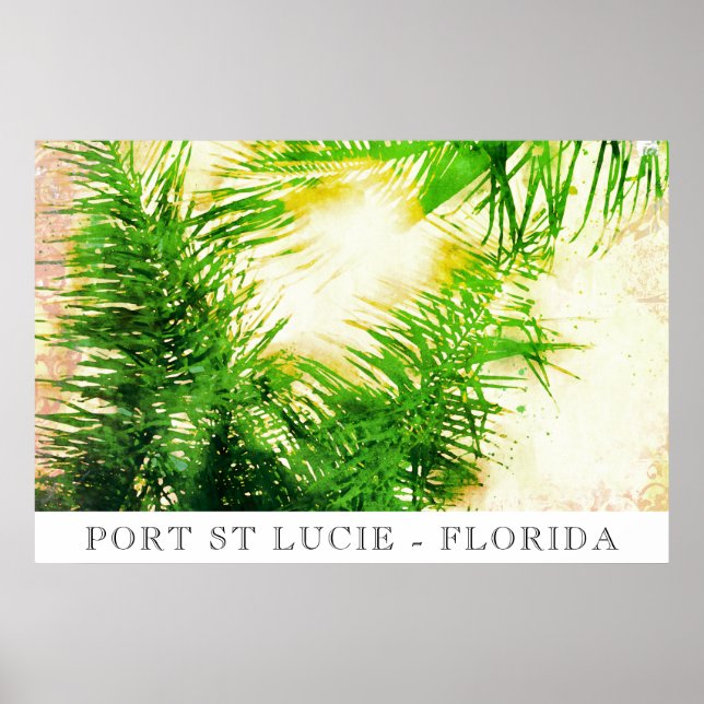 Poster *~* AP25 Viagem Tropical Palm Trees - Personalizar (Frente)