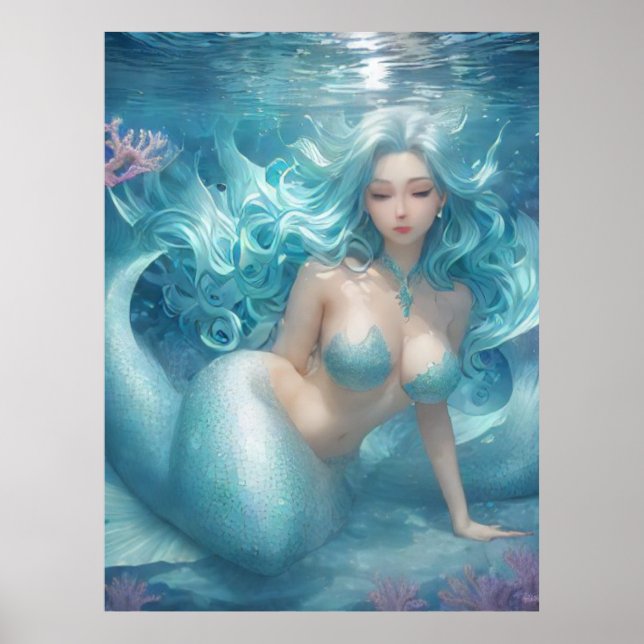 Poster *~* AP60 Agua Deusa Fantasia Mar Sereia 11 (Frente)