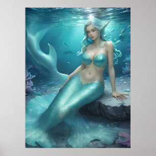 Poster *~* AP60 Agua Deusa Fantasia Mar Sereia 5