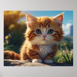 Poster *~* AP68 5:4 Gatinho de Gatinho Felino Fluffy ORAN