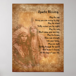 Poster Apache Benchbençendo casal Nativo Americano
