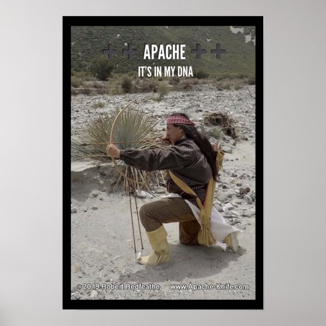 Poster Apache Knife®™ 🇺 DNA Apache. Pôster (Frente)