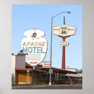 Poster Apache Motel Sinal, Tucumcari, Novo México