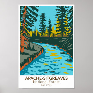 Poster Apache Sitgreaves National Forest Vintage