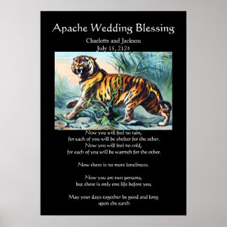 Póster Apache Wedding Bênção Saber Dótido Tiger