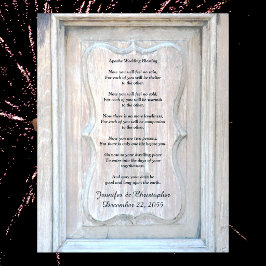 Póster Apache Wedding Benching Old Wood Background 16x20