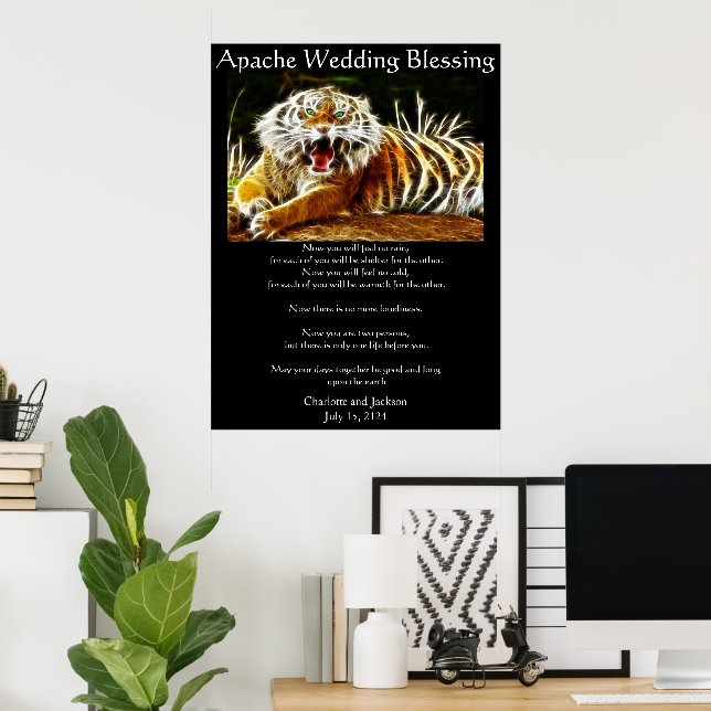 Poster Apache Wedding Blessing Tiger (Escritório em casa)