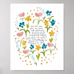Poster Apaixonado pela natureza - citação inspiradora
