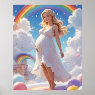 Poster Apaixonado por Arte de Chá de fraldas