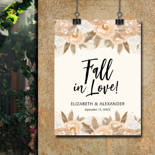 Poster Apaixonados Flores de Pêssego Boas-vindas
