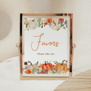 Poster Apaixonando A Abóbora Floral Favorece O Chá de fra