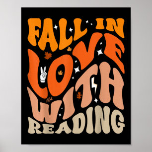 Poster Apaixonar-se pela Leitura Groovy Ação de Graças de