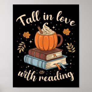 Poster Apaixonar-se pela leitura Livro Outono Abóboras E