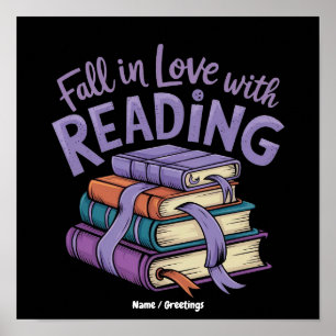 Poster Apaixone-se por Ler Livros Aconchegantes Vibrações