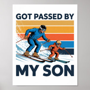 Poster Apanhado Pelo Meu Filho Esqui Divertido Para Famíl
