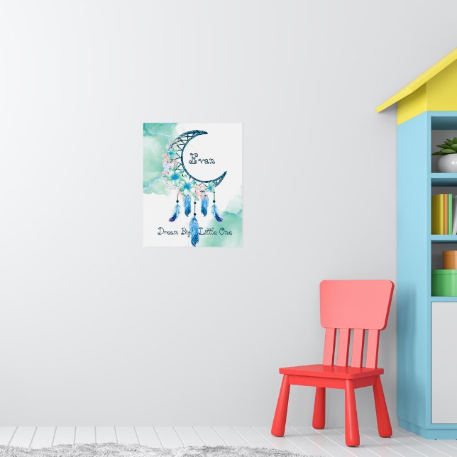 Poster Apanhador de sonhos personalizado para criança (Berçário 1)