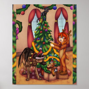 Poster Aparando a Árvore de Natal