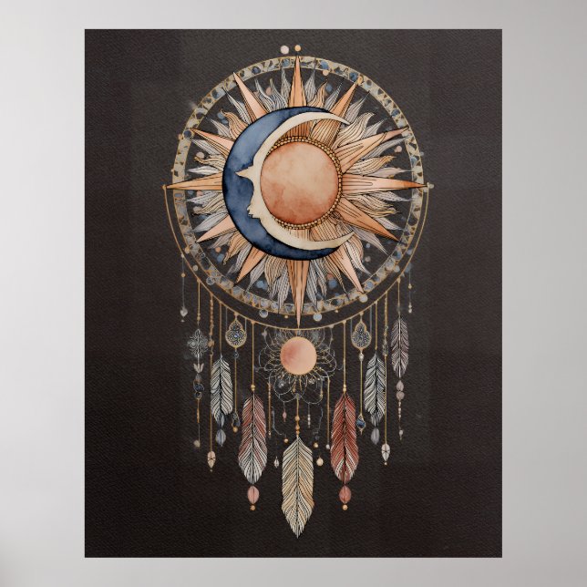 Poster Aparasol Celestial Sonho Lunar (Frente)