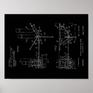 Poster Aparelho De Bater De Tambor Duplo