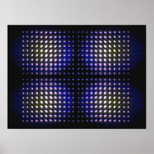 Poster Aparência sobrenatural da Op-arte abstrata de