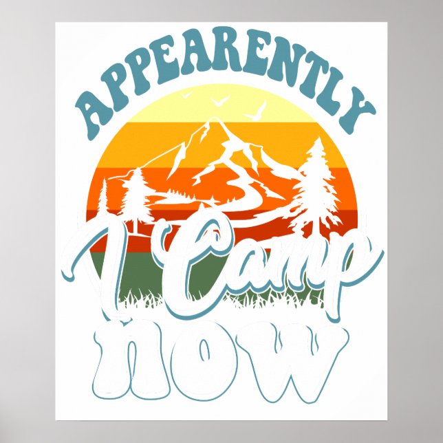 Poster aparentemente eu acampo agora (Frente)