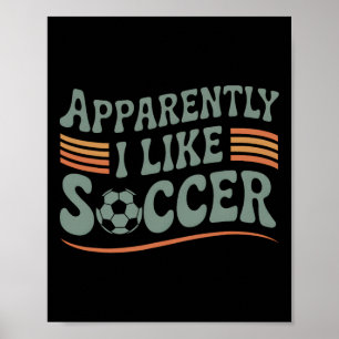 Poster Aparentemente eu gosto de futebol retrô dia de jog