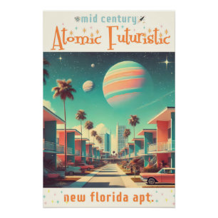 Póster Apartamentos Atômicos Futuristas New Florida