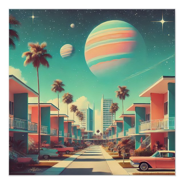 Póster Apartamentos Nova Flórida Futurísticos Atômicos (Frente)