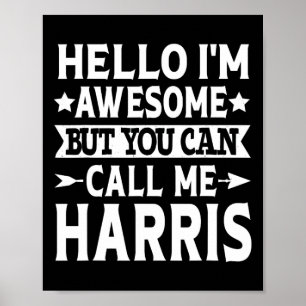 Poster Apelido Me Chame De Sobrenome Da Família Harris Ha