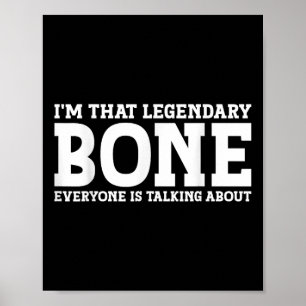 Poster Apelido Osso Funny Team Sobrenome Bone
