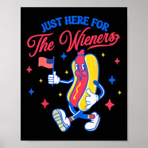 Poster Apenas Aqui Para Os Wieners 4 De Julho Cão Quente
