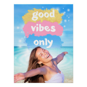 Póster Apenas Boas Vibrações Poster Inspirador de Praia